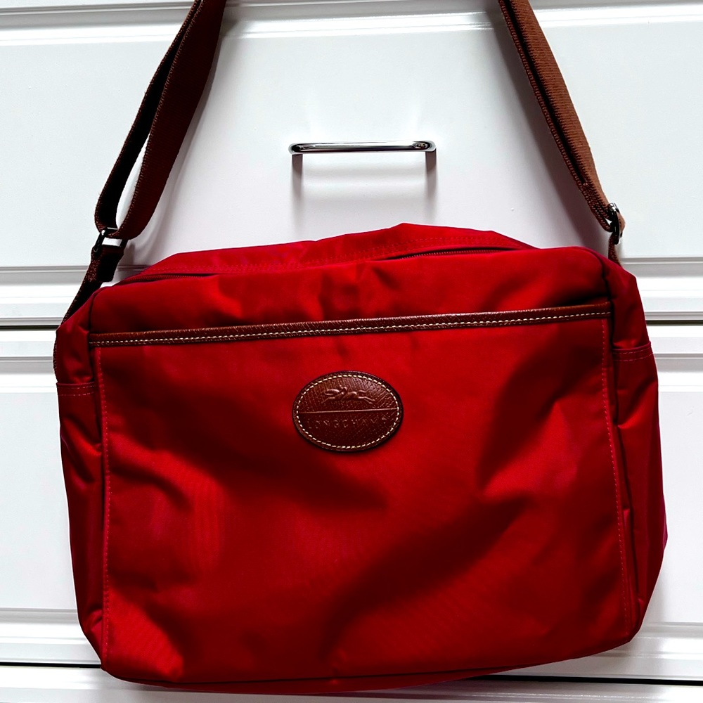 Longchamp messenger/ laptop bag.